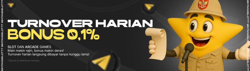 EXTRA BONUS TURNOVER SLOT DAN ARCADE HARIAN 0.1%